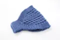 Diadema de punto azul calentador de orejas, accesorios de cabello invierno ganchillo. - Azul Denim