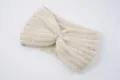 Beiger Strick Haarreif Twist Ohrenwärmer weiches Winter Haaraccessoire einfarbiger Stil - Beige