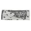 Bandeau torsadé motif cachemire noir et blanc accessoire de cheveux yoga sport - Noir Blanc Cachemire (#5)