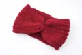 Rotes gestricktes Twist Stirnband Winter warmer Ohrenwaermer Haarreif weiches Accessoire - Jujuberot