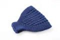 Diadema tejida azul oscuro orejeras invierno grueso ganchillo accesorio cabello moda calida - Azul marino