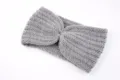 Graues Strickstirnband Winter warmer Ohrenschuetzer Twist Haarband Alltag Zubehoer - Mittelgrau