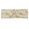 Bandeau croisé à imprimé floral jaune, serre-tête en tissu noué pour le yoga et le sport. - Jaune Clair Rose Floral (#8)