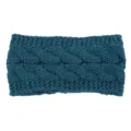Fascia per capelli in maglia a trecce blu scuro per donna, accessorio capelli caldo per inverno. - Blu Aqua