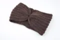 Braunes Strick Stirnband, dicker Winter Ohrenschuetzer, stylisches Zopfmuster Haarband. - Kaffeebraun