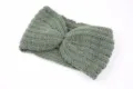 Gemütliches Strick-Stinband für den Winter, stylischer Ohrenwärmer Haar-Accessoire. - Olivgrün