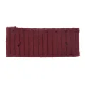 Wine Red Distressed Knitted Headband Elastic Ribbed Hair Band For Winter Sports And Yoga - Burgundy