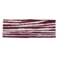 Bandeau tricoté motif zèbre, bandeau de sport, accessoire cheveux doux, style yoga chic. - Violet Rouge Blanc