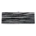 Bandeau tricoté à motif zébré, bandeau de sport élastique pour le yoga et le quotidien. - Noir et Gris