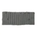 Grey knitted headband with distressed holes, ideal for sports, yoga, and face washing. - Dark Gray