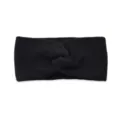 Black knit headband winter warm hair accessory thick soft twist knitted hair band for women - Black