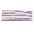 Bandeau tricoté zébré violet blanc, bandeau de yoga sport élégant et doux bandeau de lavage. - Violet Blanc