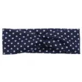 Navy blue polka dot twisted fabric headband for sports yoga and daily wear variants. - Navy Fine Polka Dot