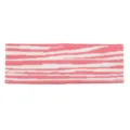Bandeau tricoté rayé zèbre rose et blanc, bandeau de sport yoga élastique doux pour femmes. - Blanc Rose Pêche