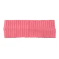 Fascia per capelli in maglia a costine rosa elastica sport yoga accessorio morbido - rosa pesca
