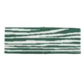 Bandeau tricoté motif zèbre, bandeau de yoga élastique vert et blanc pour se laver le visage. - Vert Foncé et Blanc