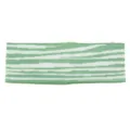 Bandeau de sport tricoté à motif zébré vert et blanc, accessoire de cheveux yoga élégant. - Vert/Blanc