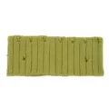 Green knitted wool headband with distressed ribbed design, perfect for daily wear, sports and yoga. - Green