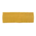 Fascia per capelli in maglia a coste gialla, fascia elastica monocolore da donna, accessorio. - Curcuma