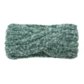Gruenes gemischtes Mohair Strick Stirnband gedreht Ohrenwaermer winterlicher Haarschmuck - Grün