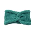 Knitted Cross Headband Teal Winter Warm Ear Warmer Hair Accessory Chunky Knit Band - Teal