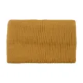Solid color knitted headband in khaki, wide winter hair band for women, cozy fleece head wrap. - Turmeric