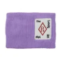 Bandeau tricoté violet, serre-tête large côtelé d'hiver avec écusson pour femmes - Mauve Clair