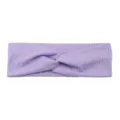 Purple ribbed twist headband for women, elastic knit hair band casual hair accessory - Light Purple