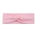 Pink ribbed twisted headband for women, elastic knitted hair band for daily wear wash face. - Light Pink