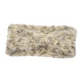 Diadema de punto esponjoso con lazo bonito, accesorio de pelo cálido para el invierno diario. - Beige