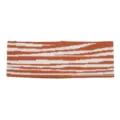 Bandeau tricoté à motif zébré pour le sport et le yoga, accessoire de cheveux doux et stylé. - Caramel-Blanc