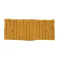 Mustard Yellow Distressed Knitted Hair Band Elastic Headband Sports Yoga Face Wash - Turmeric