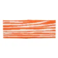 Bandeau tricoté zébré orange et blanc, bandeau de sport élégant pour le yoga et quotidien. - Orange/Blanc