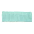 Fascia per capelli in maglia a costole verde menta, comoda fascia elastica per lo sport. - Verde menta
