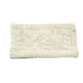 Bandeau tricoté en tresses blanches, chauffe-oreilles d'hiver chaud, bandeau élastique pour femme - Blanc