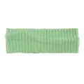 Fascia per capelli in maglia a costine verde, fascia elastica per sport, yoga e viso. - Verde chiaro
