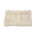 Bandeau tricoté hiver chaud torsade chauffe-oreilles bandeau élastique beige accessoire femme - Beige