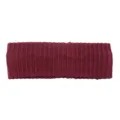 Fascia per capelli a coste bordeaux elastica yoga sport lavaggio viso accessorio moda - Borgogna
