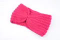 Pinkes Strick Stirnband mit Twist Design winterliches warmes Haarband fuer Damen Accessoire - Fuchsia