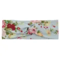 Bandeau à nœud en tissu imprimé floral pour femme, accessoire de cheveux bleu clair yoga. - Bleu Clair Multicolore Floral (#14)