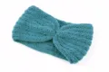 Gestricktes Wollstirnband für Damen, modisches Winter warmes Twist Haarband, teal Ohrenschützer. - Postgrün