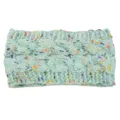 Fascia per capelli in maglia donna inverno treccia verde menta filato maculato paraorecchie - Blu-Verde Fiammato