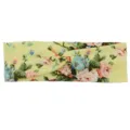 Bandeau croisé à imprimé floral, accessoire de cheveux en tissu jaune pour sport et yoga. - Jaune Rose Bleu Floral (#15)