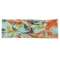 Bandeau croisé à imprimé de feuilles tropicales femme, accessoire cheveux yoga sport. - Bleu Clair Orange Jaune Feuille (#24)