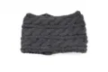 Black knitted headband cable knit ear warmer winter hair accessories warm wide hair band - Black