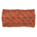 Fascia per capelli in maglia spessa autunno inverno filato maculato colorato donna - Rosso Ruggine Fiammato