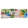 Bandeau croisé à imprimé de feuilles tropicales pour femmes, accessoire de cheveux chic. - Rose Forêt Tropicale Feuille (#19)