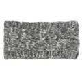 Fascia per capelli in maglia a trecce grigia bianca, accessorio invernale caldo. - Grigio Bianco Picchiettato