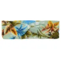 Bandeau en tissu noue a imprime floral tropical pour femmes sport yoga lavage visage - Vert Clair Floral Tropical Feuille (#21)