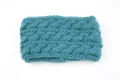Blue knit headband ear warmer winter cozy cable knitted hair band daily warm hair accessory - Green-Blue